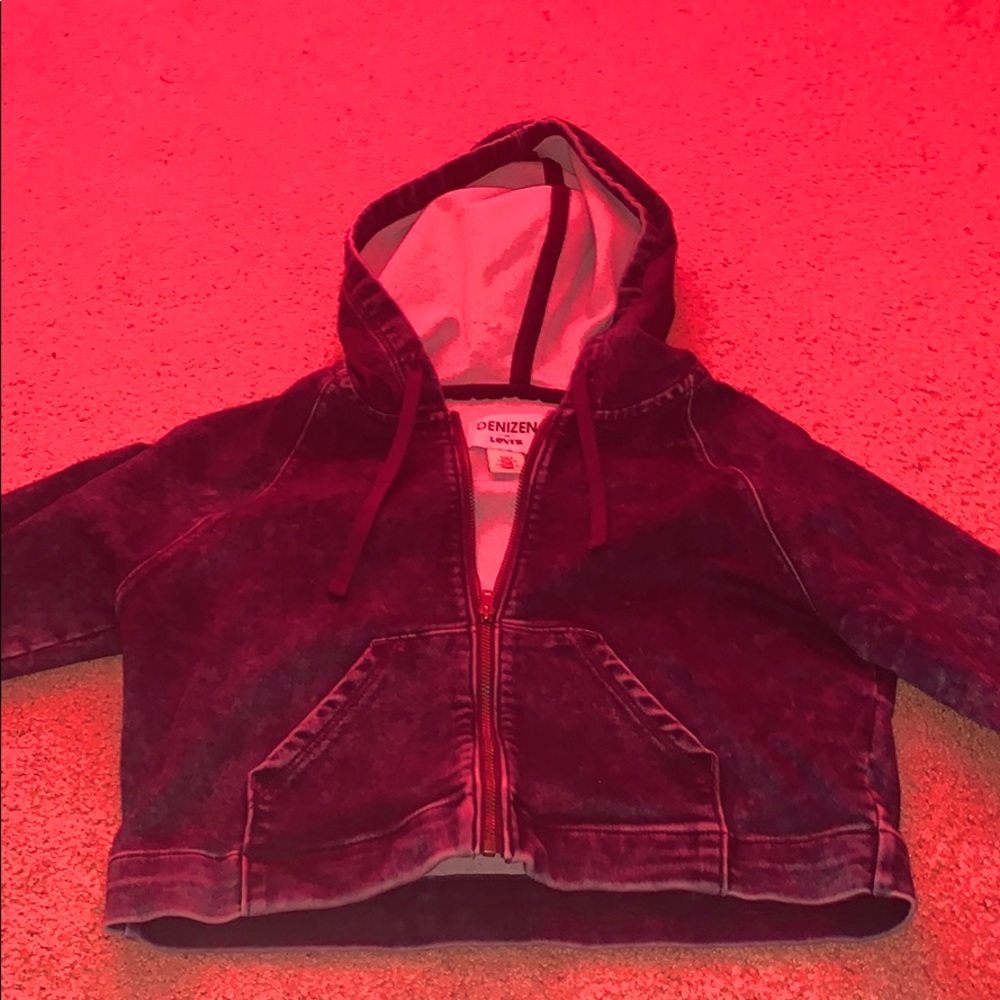 levi’s cropped zip up jacket